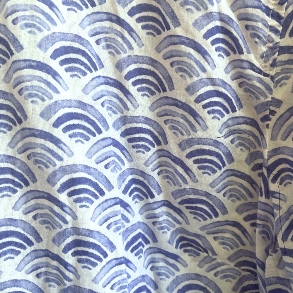 Talbots Blue White Patterned Lightweight Cotton B… - image 3